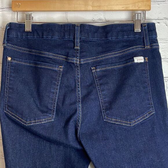 7 for all Mankind Jen 7 Ankle Skinny Dark Wash Frayed Hem Jeans size 10 - Picture 4 of 7